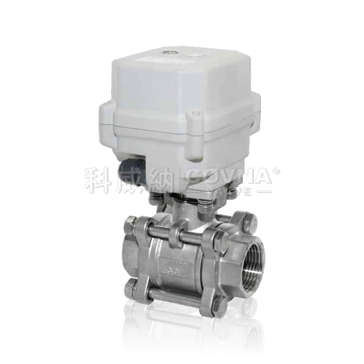 IP68快開高防護(hù)防潮三片式螺紋微型電動(dòng)球閥_B150-S23-B